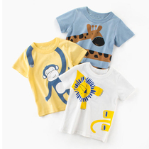 Fashion cartoon children's short-sleeved T-shirts Korean version of baby casual tops and summer clothes new boy clothes Boys' Book Flat