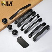 Eagle Shield American Black Wardrobe Door Handle Modern Simple Cabinet Drawer Invisible Handle European Cabinet Single Hole Small