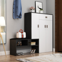 Multi-functional shoe cabinet entry can sit shoe cabinet economical door space saving simple modern solid wood home door Hall Cabinet