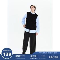 EviStub 2020FW Japanese basic multi-color knitted vest Solid color loose sleeveless vest vest for men and women