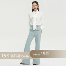 Z boss Micro Lahigh waist trumpeter pants female retro-type display leg long and able to be able to be able to be able to be a woman