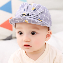 Baby hat spring and summer 6-12-18 months male and female baby hat baby flip cap soft hat brim Spring