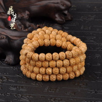 Natural yak bone carving Buddha beads 108 boutique antique vintage Tibetan rosary bracelet