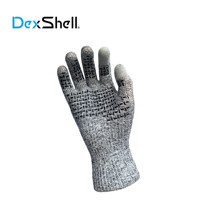 DexShell Wear-resistant outer layer waterproof and cut-resistant grade 3 moisture-permeable laminated touch screen knitted gloves Gray