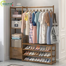 Hanger Floor-to-ceiling bedroom household shoe rack Hanger one-piece combination floor-to-ceiling storage and finishing rack Modern simple wardrobe