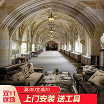 3d visual extension space Wall paper Net red card background wall outdoor corridor decoration wallpaper hotel custom mural