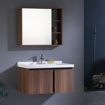 Bathroom cabinet Solid wood storage intelligent mirror cabinet Bathroom sink Hand washing wash basin cabinet combination
