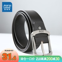 True Weiss Mens Winter Wear Fashion Bottom Lift Single Pin Buckle Belt