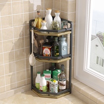 Kitchen corner seasoning holder multifunctional storage artifact countertop seasoning bottle oil salt sauce vinegar seasoning bottle holder