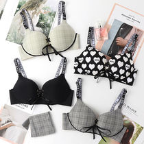 No steel ring Girl Han version bra Poly Spring Summer Thick Thin Underwear Woman thick and thin breathable student bra single piece suit