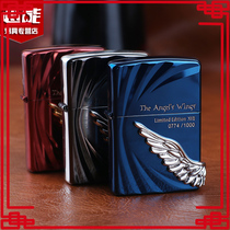 Original zippo Kerosene Lighter Angel Wings Limited Edition 1000 Sticker Machine Zhibao