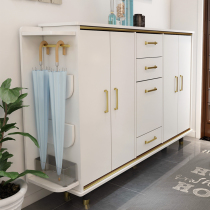 Modern simple shoe cabinet household door solid wood outside the aisle can save space large capacity functional shoe cook