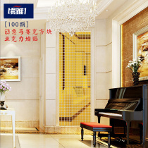 100] Creative square 3d acrylic wall stickers Rubiks cube wall decoration stickers living room dining room entrance self-adhesive wall stickers