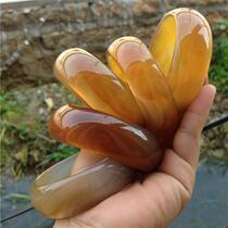 Natural Red Agate bracelet round strip Vintage Agate bracelet Rough color widened thickened bracelet live