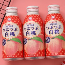 Japan imported FUJIYA NECTAR White peach juice 25%juice Peach peach white peach juice 380g aluminum can