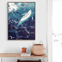 Painter password coloring painting living room creative landscape animal hand painted decorative painting blue whale digital oil painting diy