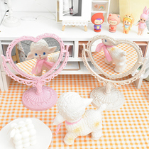 Mirror makeup mirror ins Wind girl heart dormitory desktop decoration love mirror desktop portable vanity mirror students