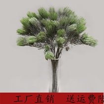 New simulation single Alpine needle moisturizing green potted pine and cypress beauty pine branches green planting welcome pine fake flower imitation