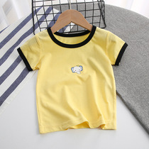 2022 children t-shirt short sleeve pure cotton male baby cartoon short sleeve girl girl summer new Korean version single blouse child clothing