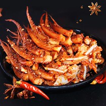 Savory iron plate brittle bone squid to be cooked Spicy Barbecue Sea Taste Casual Little Snack Net Red Mushroom Squid Snack