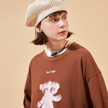 Pet powder benefits] cent LA candy color National Tide brand bear long sleeve T-shirt spring and autumn shirt