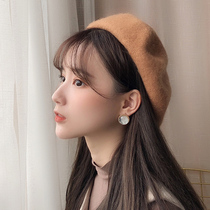 Beret female spring and autumn Korean version of the literary and art painter hat summer thin fashion wild British retro pumpkin hat