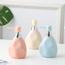 Macaron Color Ceramic Lotion Bottle Hand Wash Lotion Body Wash Shampoo Split Bottle Press Bottle sample plate room toilet