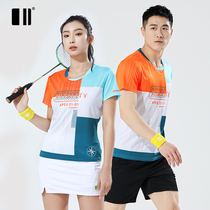 Single Double Spring Summer New Badminton Suit Mens And Womens Kit Short Sleeve Women Sportswear Quick Dry Suction Sweat-Breathable Blouse