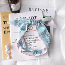 Korean cartoon ins Wind small scarf female soft girl small silk scarf hair belt dual use spring summer and autumn wild handle bag belt