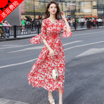 2022 Fashion big code Retro high-end middle and long style Temperament Celebrities womens clothing High level Sensation Casual Goddess Van