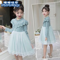 Childrens clothing 2019 spring 120 girls 130 long sleeve dress 140 girls Korean princess dress tide 150 160cm