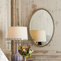 European simple oval mirror American bathroom porch decorative mirror background wall wall hanging mirror home accessories customized