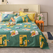 Cute cartoon cotton sheet sheet single piece 100 cotton single child quilt sheet 1 2 double bed sheet pillowcase three sets