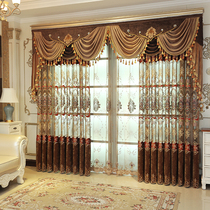 2021 new luxury embroidered hollow European curtain shading window curtain finished living room bedroom screen curtain floor-to-ceiling window