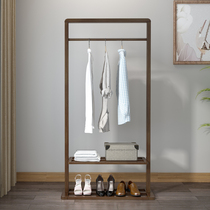 Solid Wood simple coat rack walnut bedroom hanger simple modern floor clothes storage home
