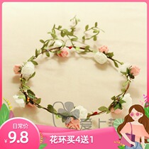 Korean childrens wreath headdress hipster Mori Simple Joker Bridesmaids Sisters Unity Wedding floral headdress Hair Jewelry
