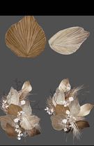 Wedding hand painted material floral props PSD layered file reed Pu fan free combination vase white flower string