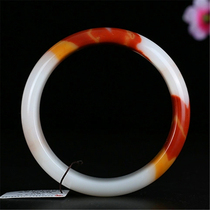 Xinjiang tri-colored jade gold silk jade bracelet jade bracelets Gobi jade bracelets A goods jade bracelet live women s