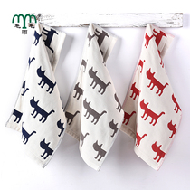 Drizzle cotton towel four-layer gauze middle towel wash face towel cute cartoon towel