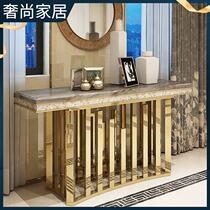 Lotan porch table modern simple stainless steel aisle Hall decoration partition cabinet light luxury creative art porch