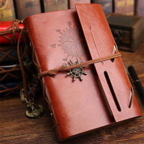 Retro Kraft paper notepad small portable diary book travel literature blank hand account book a6 loose-leaf notebook