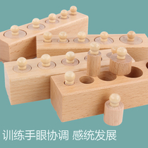 Socket cylinder teaching aids baby sensory training toys children Monterey shuttle sensory training equipment home