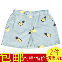 Cotton summer pajamas womens comfort shorts cotton cotton home shorts thin plus-size womens beach pants can be worn outside