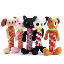 Teddy cat pet vocal plush toy tooth tooth tooth tooth grinding bite resistant cute animal shape dog boring artifact