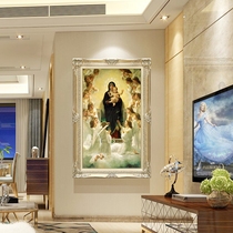 Xuan Mei entrance to the family Xuanguan Decorative Painting Angel Palace Figure Mural Paintings Christian hung painting European-style corridor Aisle Oil Painting