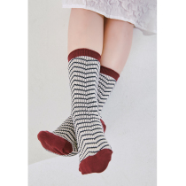 Pear small leisure autumn 2021 New Korean socks childrens socks stripes color color baby men and women childrens socks tide