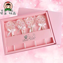 Creative crystal birthday gift Cherry blossom candy gift box girl snacks cute starry sky sugar cherry blossom lollipop Christmas