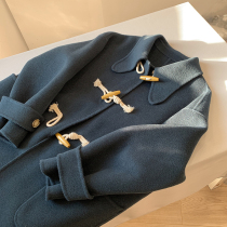 Lolora horn button double-sided velvet coat womens winter New long Korean straight solid color woolen jacket