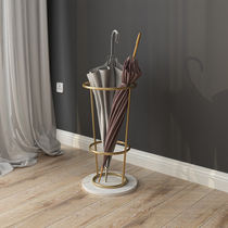 Nordic modern simple golden umbrella stand creative home storage umbrella stand hotel lobby marble metal umbrella stand