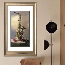 Ingenuity Boutique Su Embroidery Pure Hand Embroidery Living Room Decoration Hanging Painting Saxophone Su Embroidery Silk